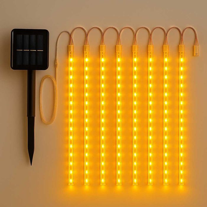 Промоция соларен падащ сняг коледни лампички 3м 8бр. 30см  12.99лв