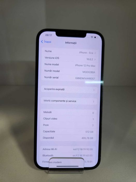 Iphone 12 PRO MAX 512 (Ag8 Tudor1/B74372) – Garantie 2 Ani!