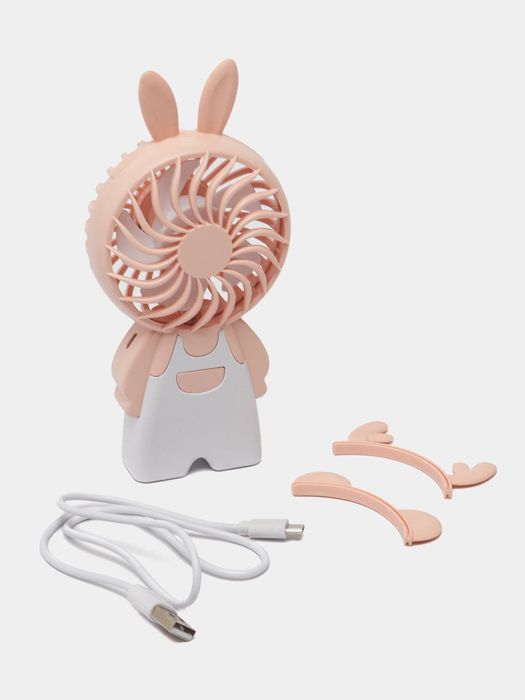 Portativ mini ventilyator – led yoritgichli, multfilm dizaynida A6