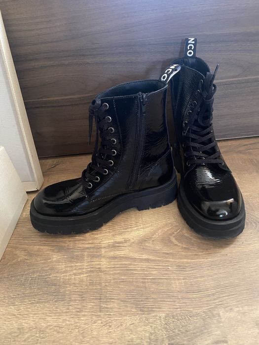 Черни боти bianco/лак