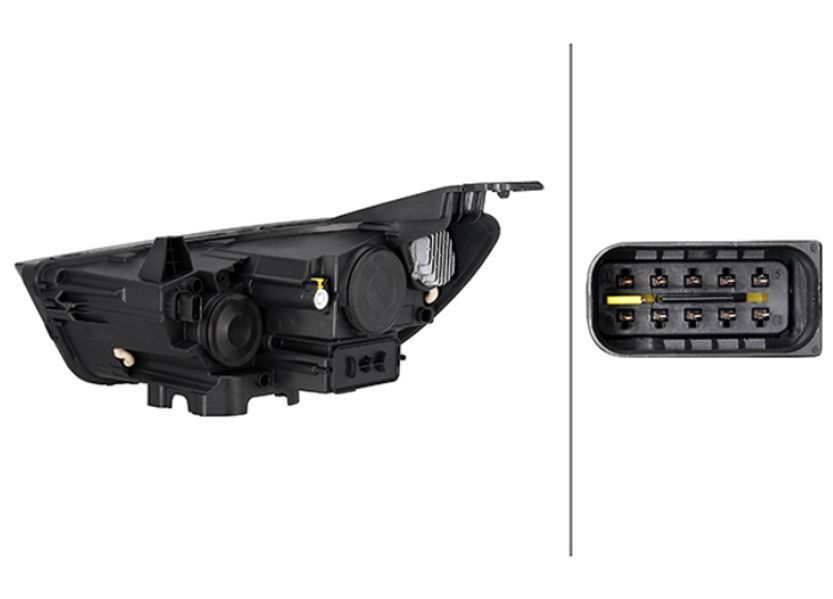 Far Opel Grandland X, 06.2017-08.2021, montare fata, stanga/dreapta, H7+H7+LED+PSY24W; electric; fara deckel; fara modul LED; cu modul LED; cu motor; halogen / Varroc