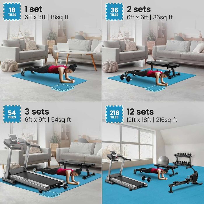 Комплект постелки за фитнес bemaxx - 18 бр