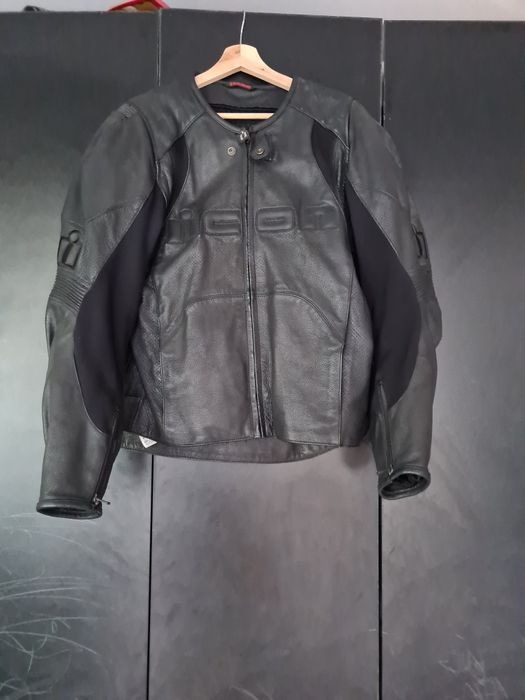 Geacă moto piele Icon Overlord – protecții incluse