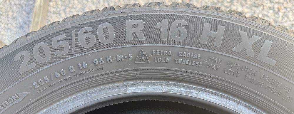 4бр 205/60/16 на 7мм с 24дот Семперит
