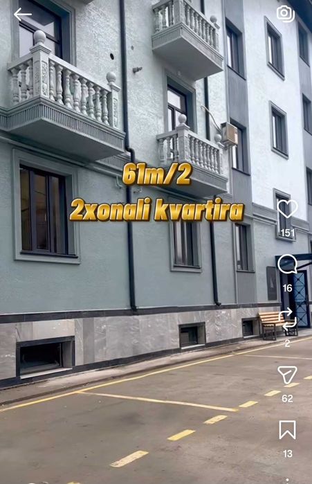 AKSIYA Urganch sh markazida 2 xonali kvartira sotiladi