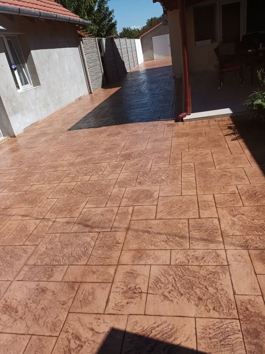 Beton amprentat dezactivat