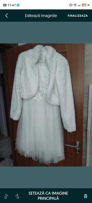 Rochie alba scurta mireasa