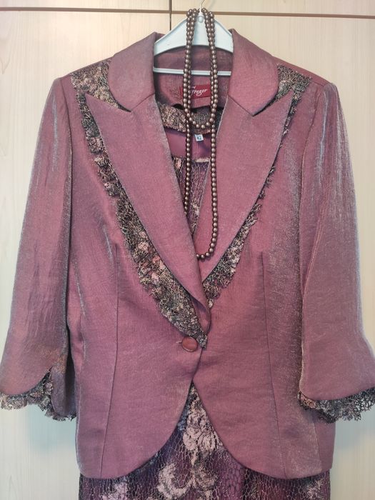 Rochie de ocazie mov cu dantela