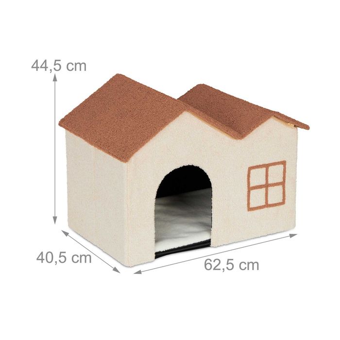 Casuta pliabila din plus pentru pisici sau caini mici cu pernuta 44x62