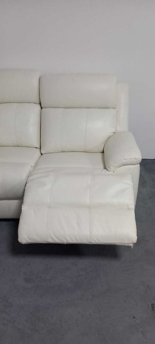 ПРОМОЦИЯ! Светло кремав ъглов диван с електрически релакс механизъм