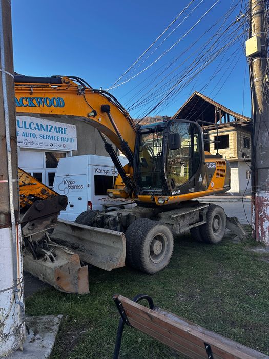 Excavator JCB JS160W pe roti, 2014, 16 to, cupla rapidă, 2 cupe, picon