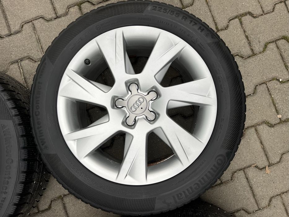 Jante aliaj 5x112mm anvelope iarna 225/55 R17 Audi A4 B8, B9, A5 A6 A7