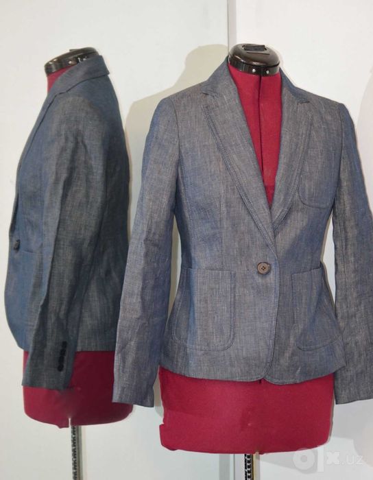 Talbots, petite 2, Пиджак лен с хб подкладка и кофта banana Republic