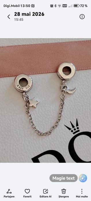 Lanț Nou de siguranță Celestial Pandora Silver S925 Ale