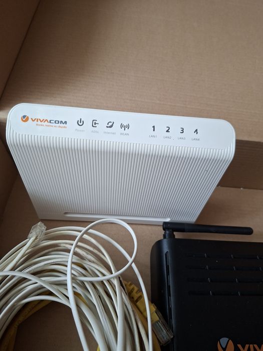 ADSL Модем 2 броя на Виваком с кабели