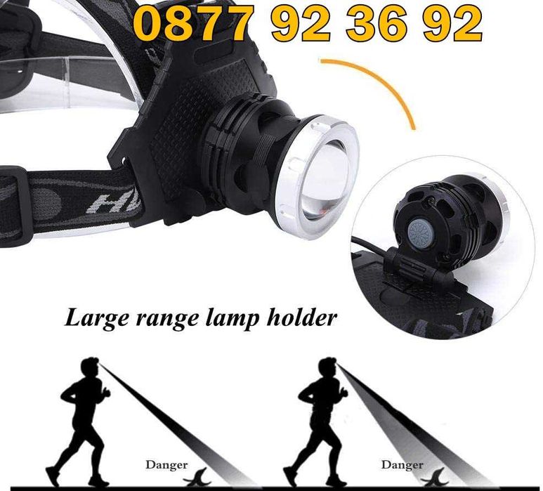 ПРОМОЦИЯ! LED челник, фенер за глава, прожектор, модел: P70