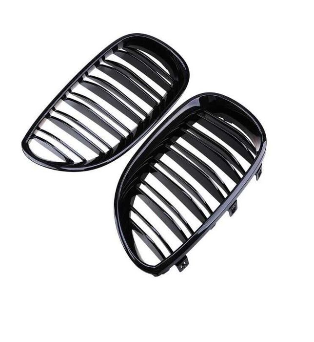 Двойни M3 M бъбреци за BMW E60 E61   - Черен гланц