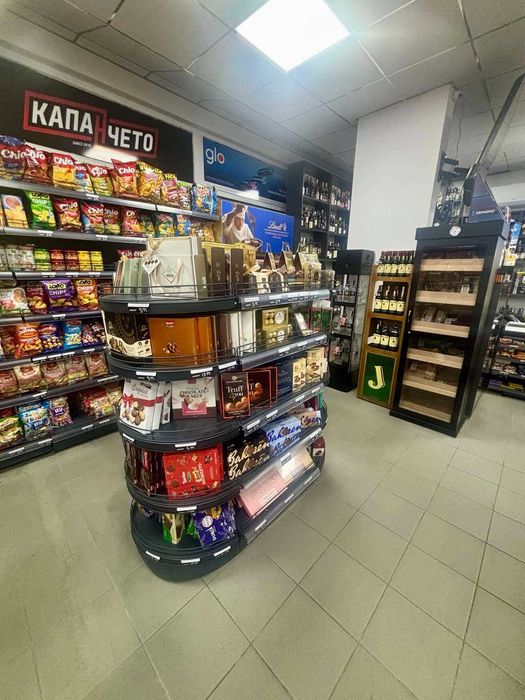 Стелажи за магазин, търговско оборудване, рафтове, етикети, принтери!