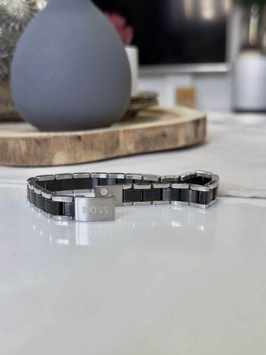 BOSS мъжка гривна 1580665 – Black & Silver