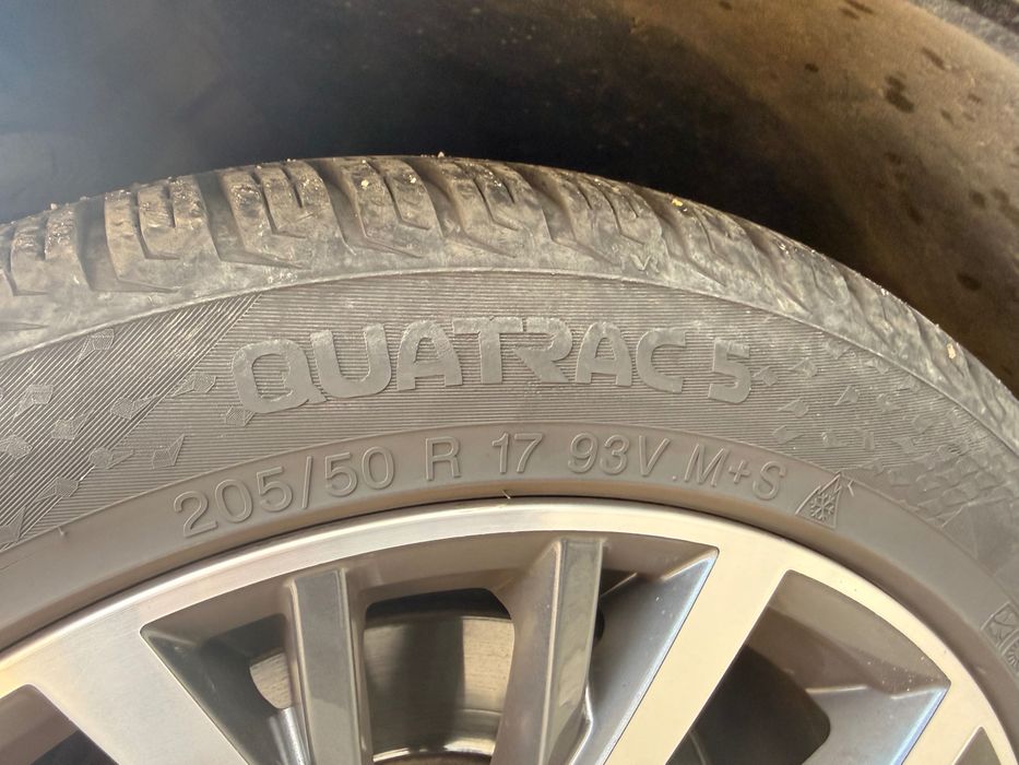 Jante VW  originale Tulsa R17 cu cauciucuri, in stare foarte buna