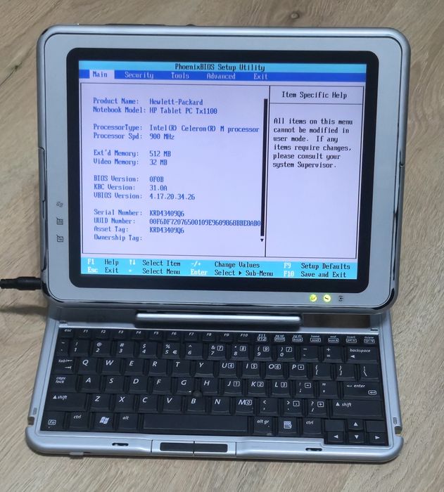 Tableta HP Compaq TC1100