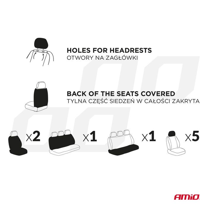 универсални калъфи за автомобилни седалки, предни и задни, ...