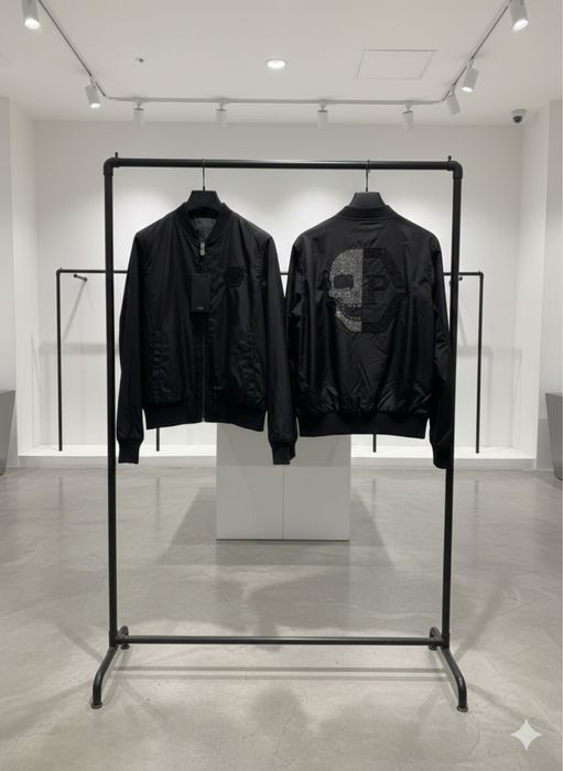 Geacă Bomber Philipp Plein-Detalii Cristale S M L XL 2XL