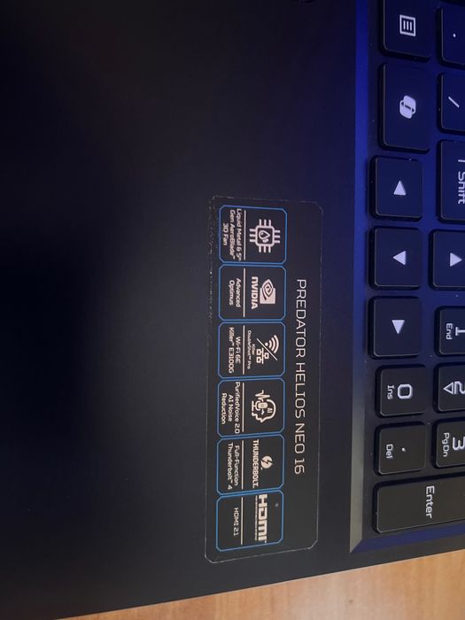 Acer Predator Helios Neo 16-Intel Core i9(14900), NVIDIAGeForceRTX4060