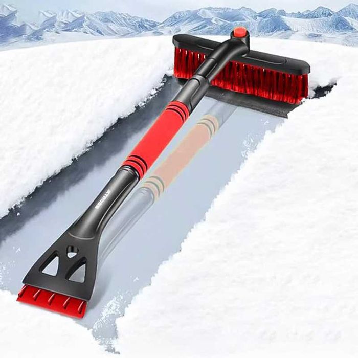 Телескопична стъргалка за лед и четка за сняг идеална за зимни условия