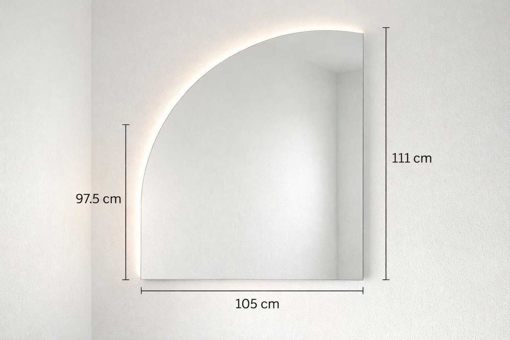 Арковидно огледало “Дъга” с LED осветление – дизайнерски акцент