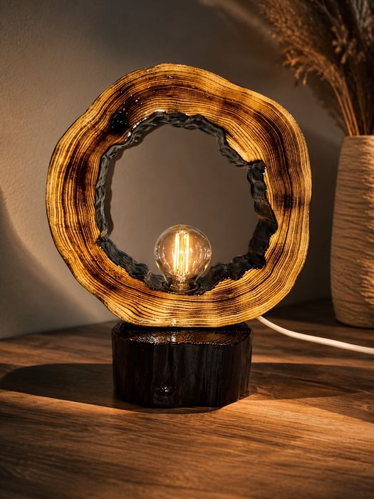 Iluminat și mobilier grădină, unicat, handmade, din lemn masiv