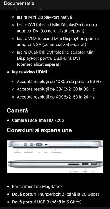 MacBook Pro retina display 13 inch 128 GB SSD i5