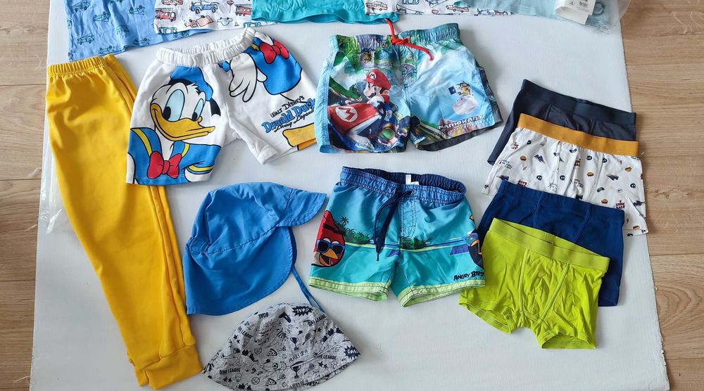Лот летни детски дрехи за момче 110 - 116 H&M,Zara ,Nike  - всичко заедно се продава