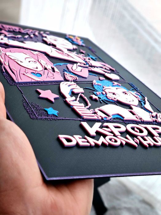 3D Постер/Картина Kpop Demon Hungers / K-pop Demon Hunters Poster