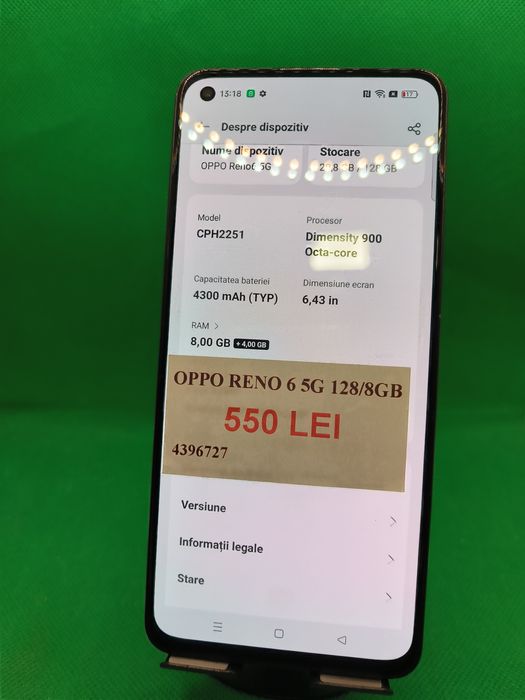 Oppo reno 6 5G 128/8GB•Amanet Lazar Crangasi•43967