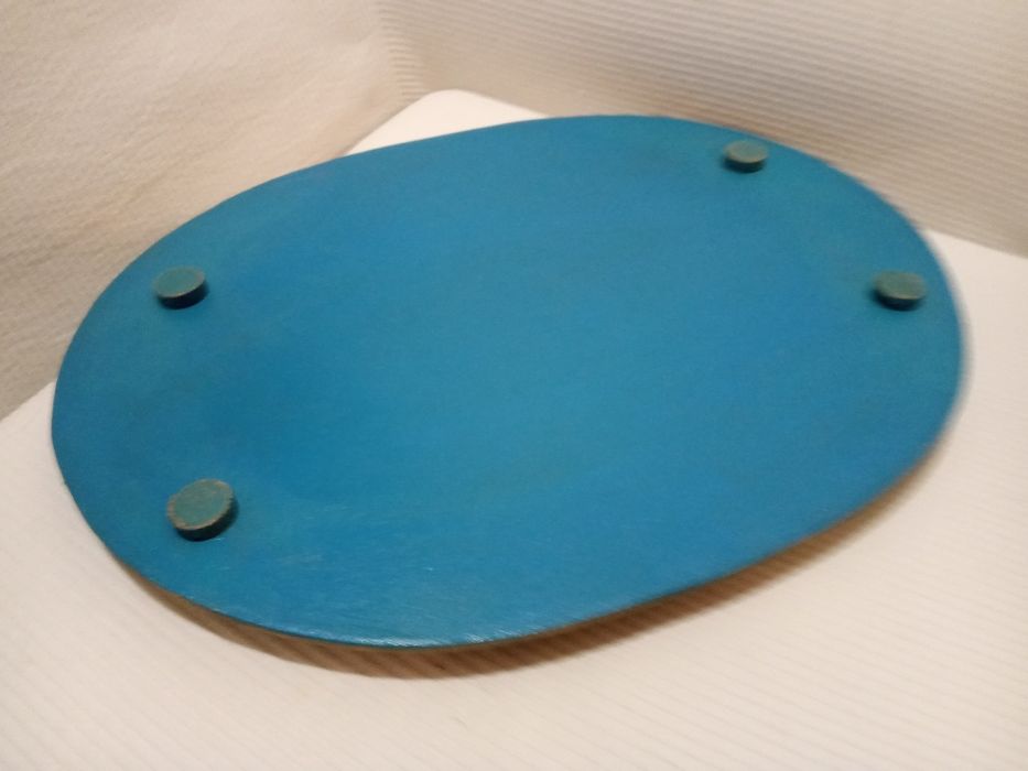 поднос  за сервиране в тюркоазено синьо