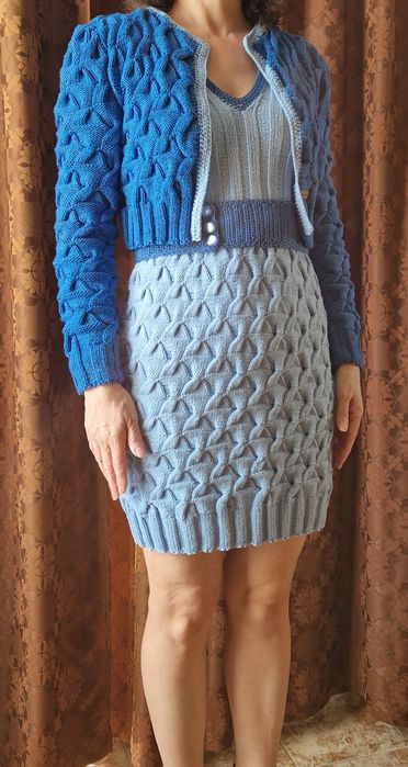 Плетена рокля и жилетка