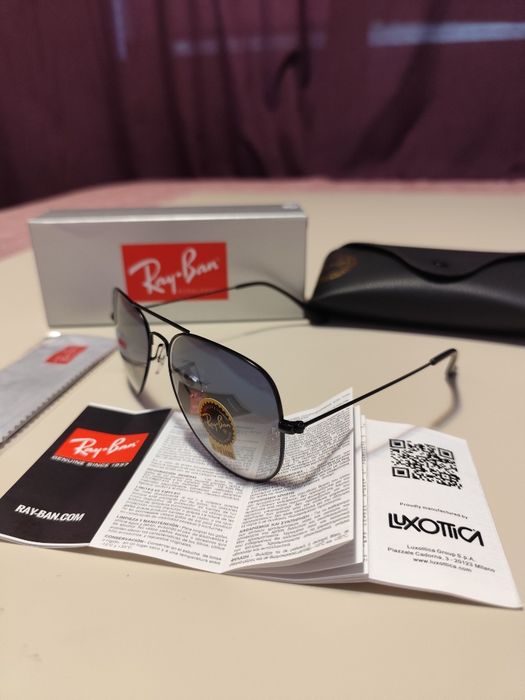 Ochelari de soare Ray-Ban RB3026 Aviator cu lentile de sticlă gradiente