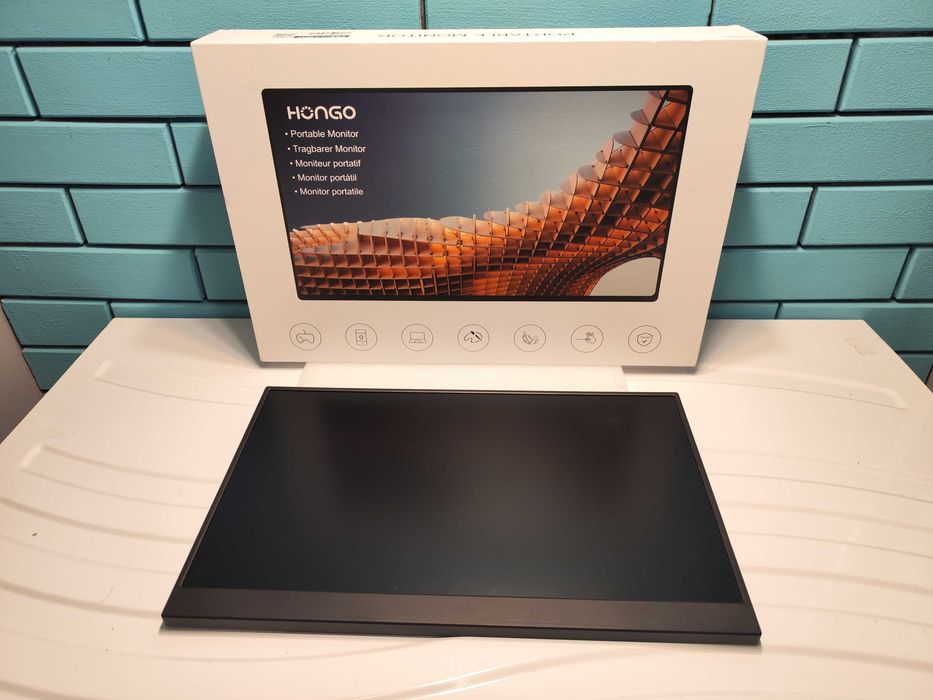 HONGO 15.6" преносим монитор 1080P FHD IPS черен
