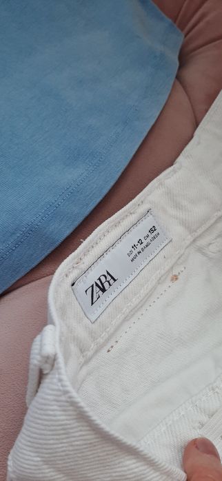 Set ZARA,fete 11-12 ani, pantaloni scurti blug + tricou