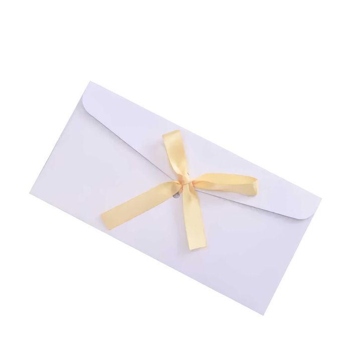 Подарочные конверты/Конверты с лентой  - разных цветов (220×110 мм)