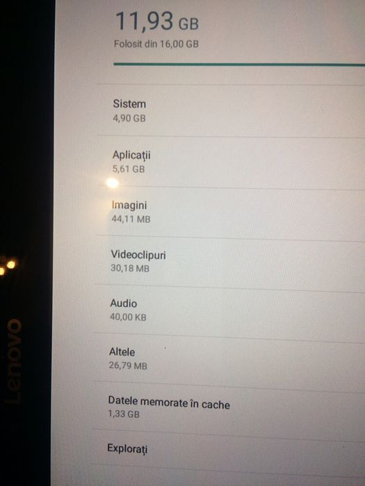 Lenovo tableta ecran fisurat