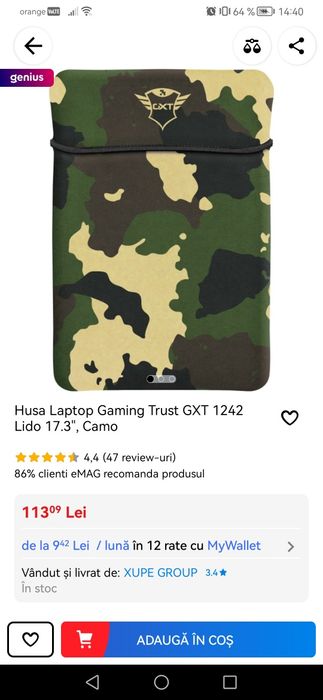 Husă Trust 17.3 inch