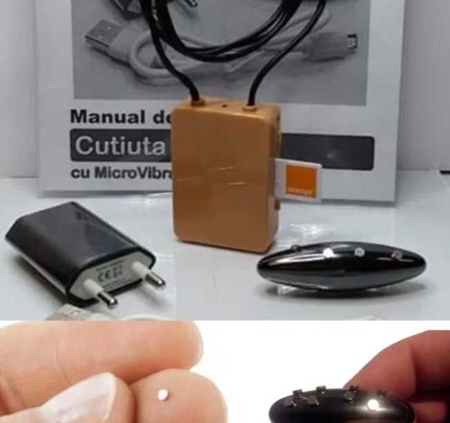 Cutiuta GSM cu Casca de Copiat Nedetectabila Raspuns AUTOMAT Fara Tel