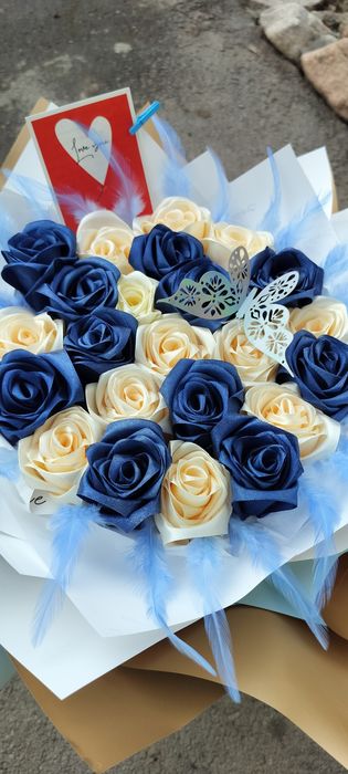 Букет из лент тюльпаны