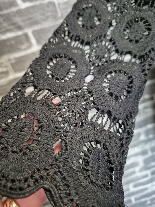 Rochie neagra croșetată  manual