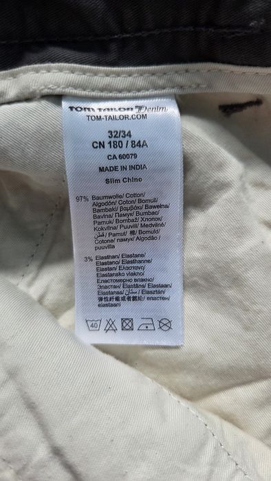 Pantaloni bărbați Tom Tailor Denim – Slim Chino (Noi, cu etichetă + Curea cadou)