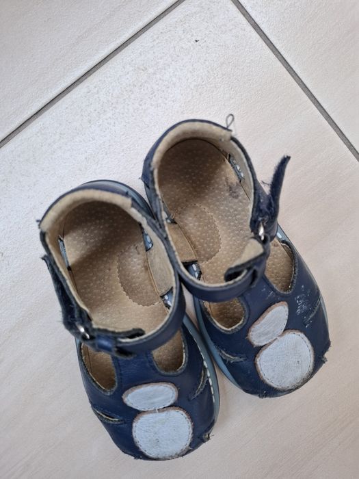 Sandale piele cu talonete - nr 22