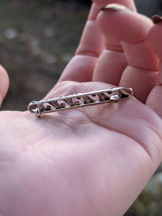 Veche brose din argint de 800, Art Deco, copii