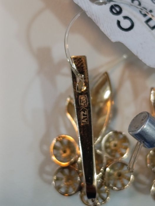 Новые Золотые серьги, вес 5,57 Проба 585